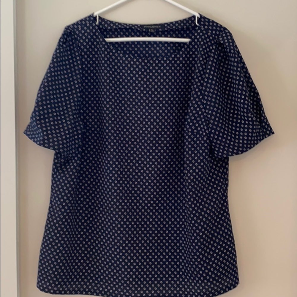 Navy Banana Republic blouse XL